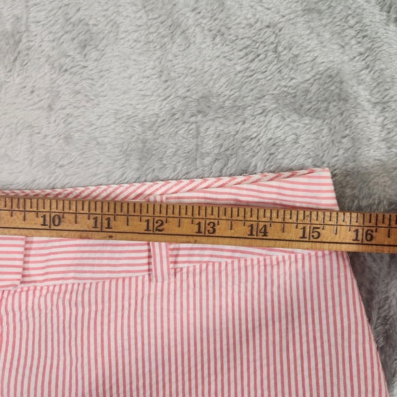 346 brooks brothers pink white seersucker bermuda shorts sz 6 100% cotton 10in - Picture 2 of 8